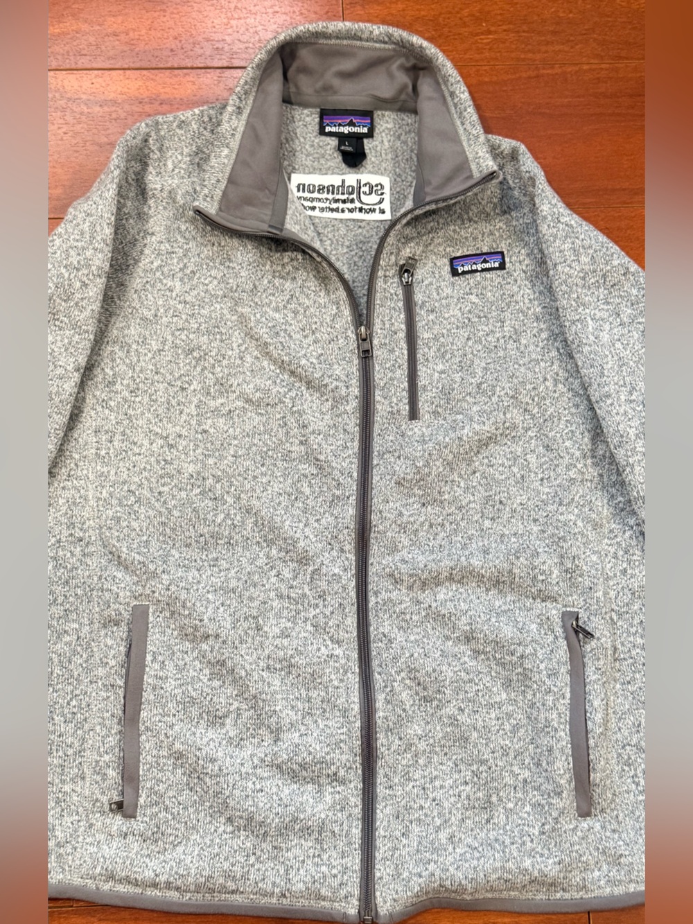 Patagonia Light Gray Heathered Full-Zip Fleece Jacket - Picture 4 of 9